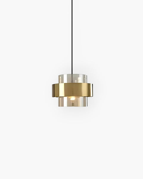 Industra – Modern Pendant with Golden Glass & Industrial Edge