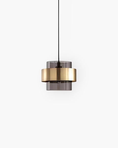 Industra – Modern Pendant with Golden Glass & Industrial Edge