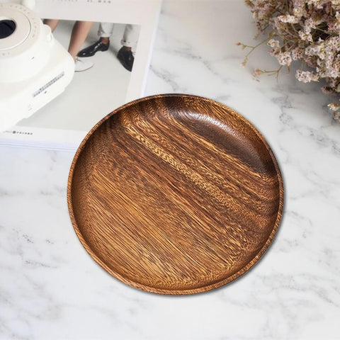 Acacia Wood Plates | 4-Piece Serving Set