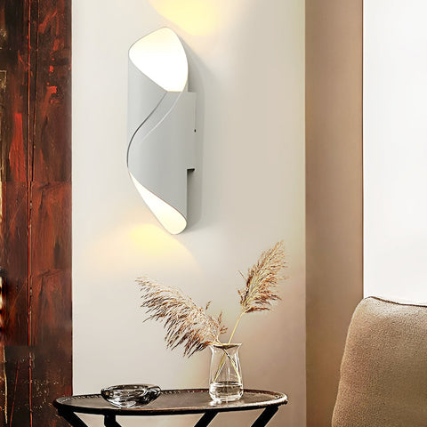 Modern Outdoor Wall Light – Spiral Black Metal Wall Lamp