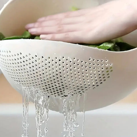 Terra Flow Wash & Drain Colander – Modern Kitchen Strainer Bowl