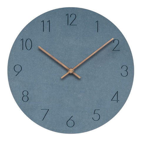 Scandinavian Wall Clock with Silent Grey Dial and Copper Hands