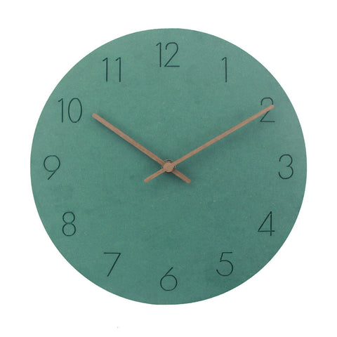 Scandinavian Wall Clock with Silent Grey Dial and Copper Hands