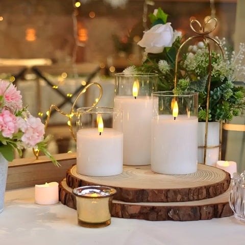 3D Flameless LED Candle with Remote Control and Timer