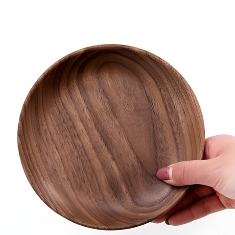 Handcrafted Walnut Wood Plate – Natural Wooden Serving Board