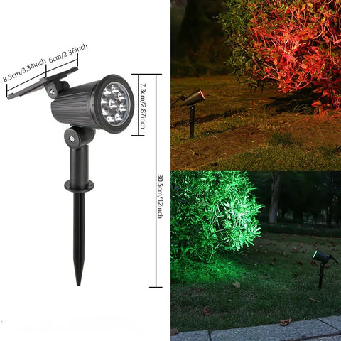 Solar Garden Spotlight – 9-Color Adjustable LED Landscape Light