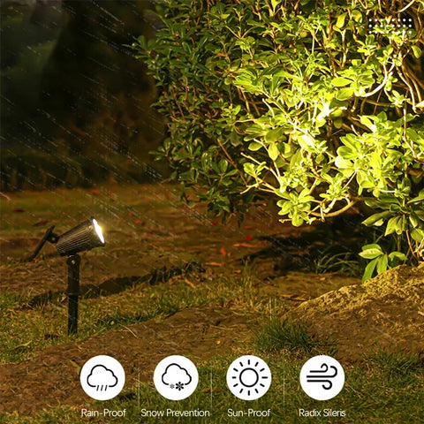 Solar Garden Spotlight – 9-Color Adjustable LED Landscape Light