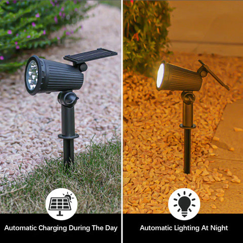 Solar Garden Spotlight – 9-Color Adjustable LED Landscape Light