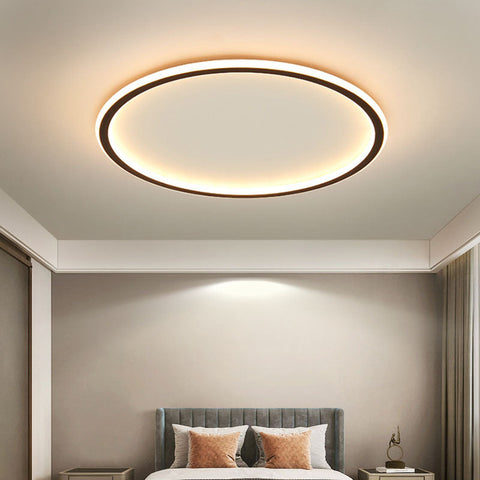 Scandinavian Round Flush Mount Ceiling Light – Modern Living Room Lamp