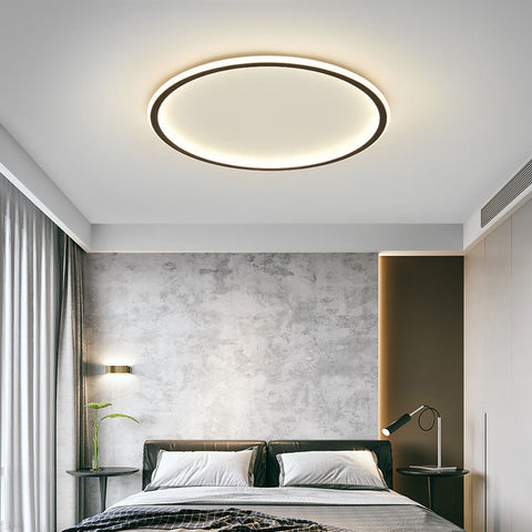 Scandinavian Round Flush Mount Ceiling Light – Modern Living Room Lamp