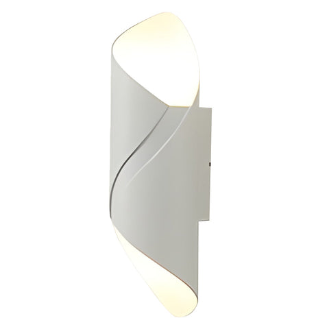 Modern Outdoor Wall Light – Spiral Black Metal Wall Lamp