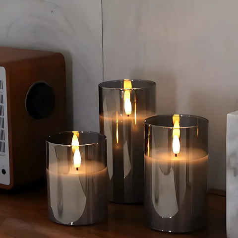 3D Flameless LED Candle with Remote Control and Timer