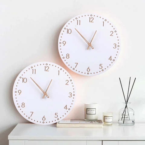 Wooden Wall Clock – Natural Wood Home Decor