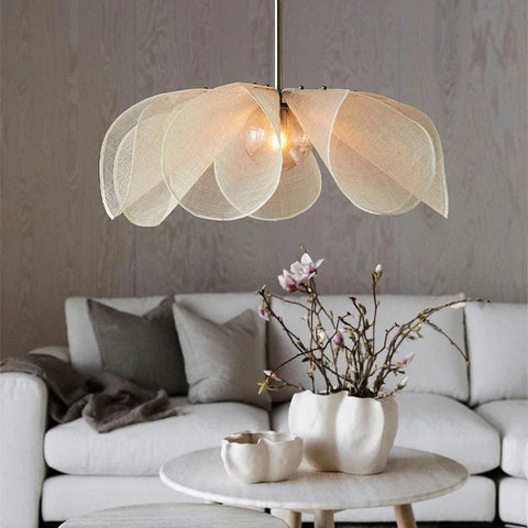 Vintage Fabric Pendant Light – Retro Textile Ceiling Lamp
