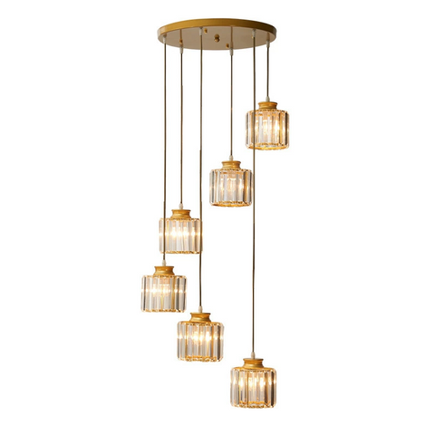 Crystal Vintage Staircase Chandelier – Elegant Grand Ceiling Light