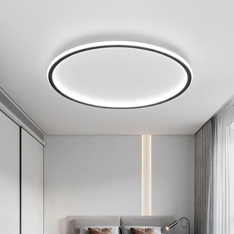 Scandinavian Round Flush Mount Ceiling Light – Modern Living Room Lamp