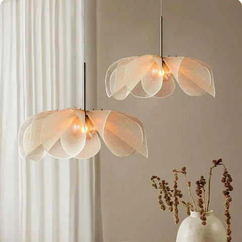 Vintage Fabric Pendant Light – Retro Textile Ceiling Lamp