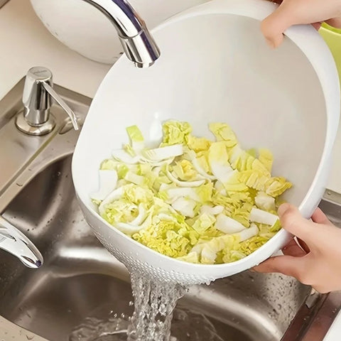 Terra Flow Wash & Drain Colander – Modern Kitchen Strainer Bowl