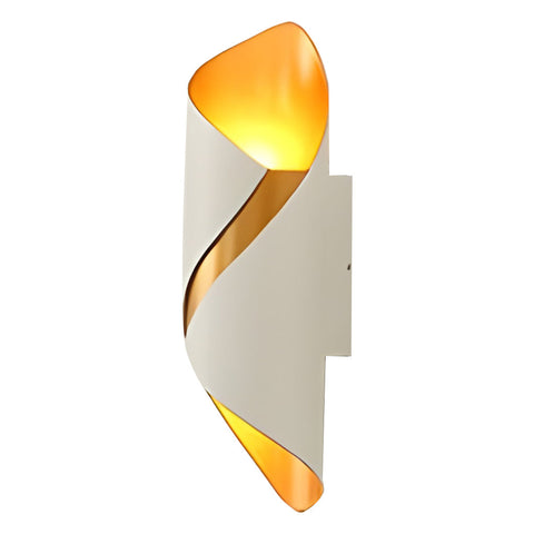 Modern Outdoor Wall Light – Spiral Black Metal Wall Lamp