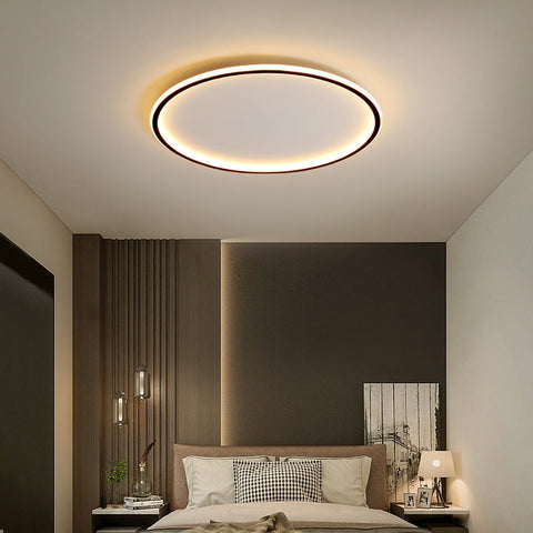 Scandinavian Round Flush Mount Ceiling Light – Modern Living Room Lamp