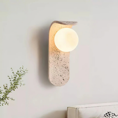 Travertine Wall Lamp – Natural Warmth & Refined Elegance