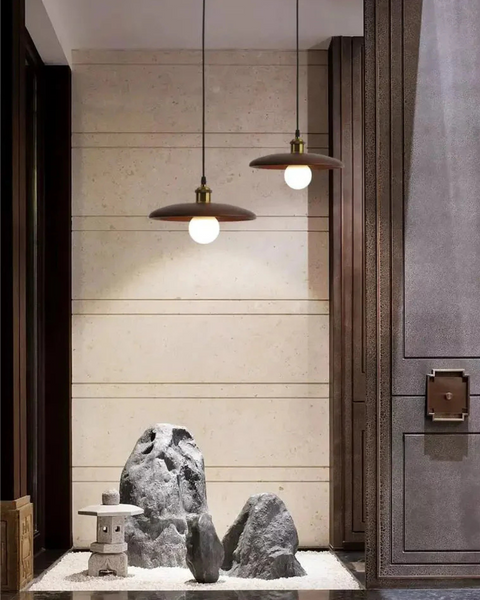 Halvora Pendant Light – Slim Wooden Shade in Japandi Zen Style