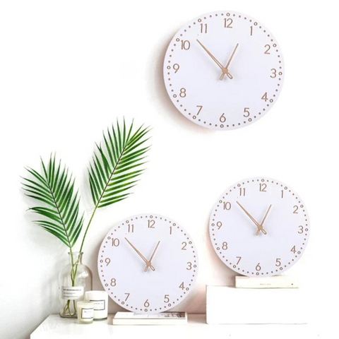 Wooden Wall Clock – Natural Wood Home Decor