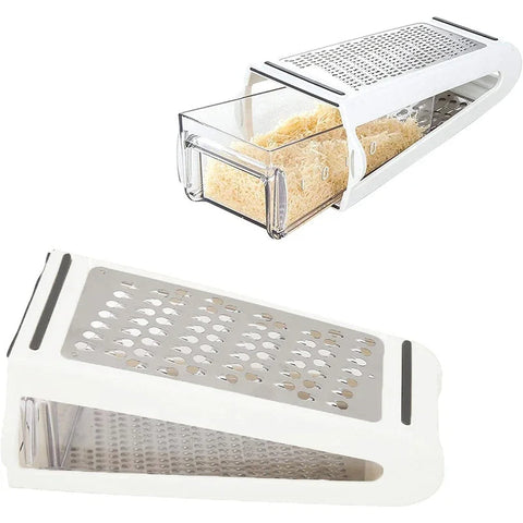 Double-sided kitchen grater with collection tray - GratoRasp