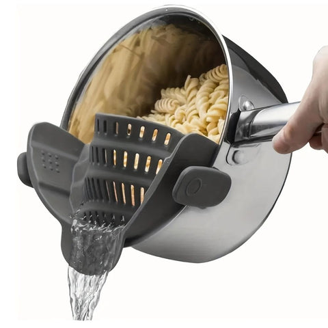Clip-On Silicone Strainer – Heat-Resistant Kitchen Drain Tool