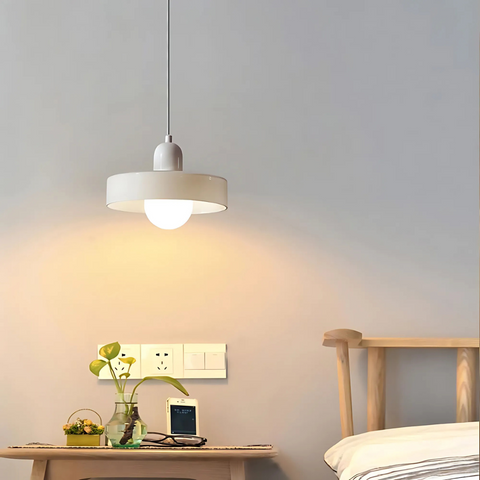 Pendant Ceiling Light - Haloria - Opal Halo Shade - Minimal Modern Design