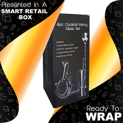 4 Piece Cocktail Mixing Glass Set