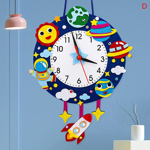 Astronaut and Planets Space-Themed Children's Wall Clock