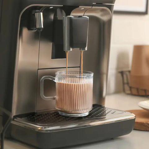 6-PACK Premium Glass Coffee Mugs with Handle