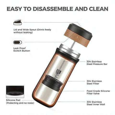 Portable French Press Coffee Maker