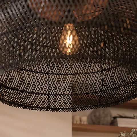 Solara Rattan Pendant – Handwoven Boho Ceiling Light for Natural Charm
