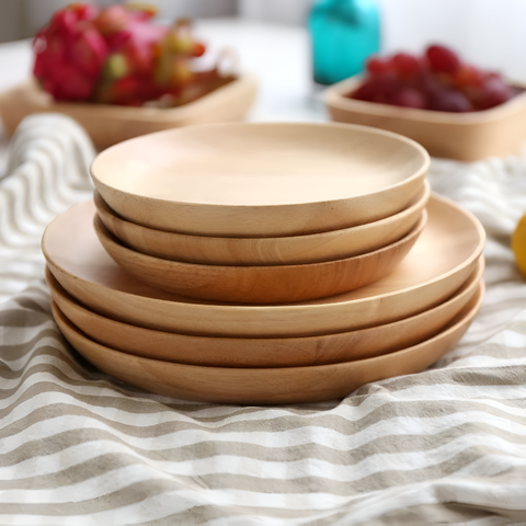 Handcrafted Walnut Wood Plate – Natural Wooden Serving Board