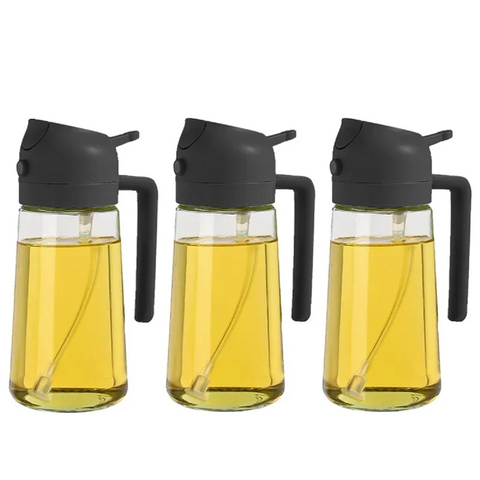 2 in 1 Glass Oil Sprayer And Dispenser