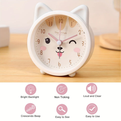 Silent Alarm Clock with Night Light – Sleep-Friendly Bedside Clock