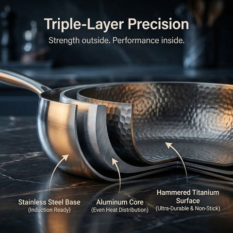 Pure Titanium Cookware Set – Professional Non-Stick Pots & Pans
