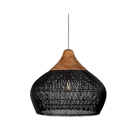 Solara Rattan Pendant – Handwoven Boho Ceiling Light for Natural Charm