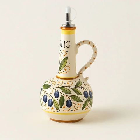 Tuscan Ceramic Olive Oil & Vinegar Dispenser Bottles