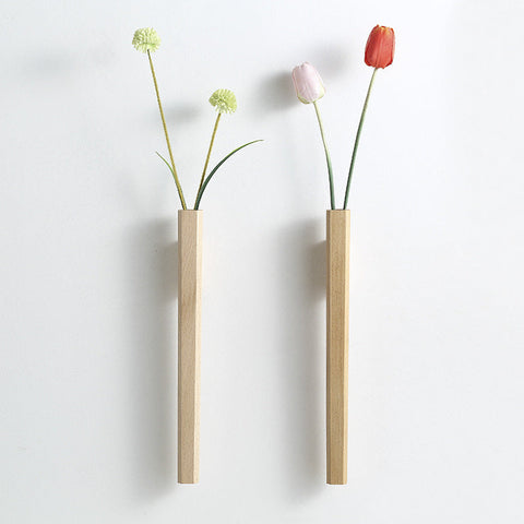 Wall Vase | Solid Walnut Wood Design