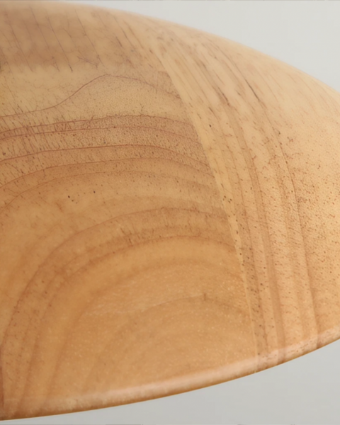 Halvora Pendant Light – Slim Wooden Shade in Japandi Zen Style