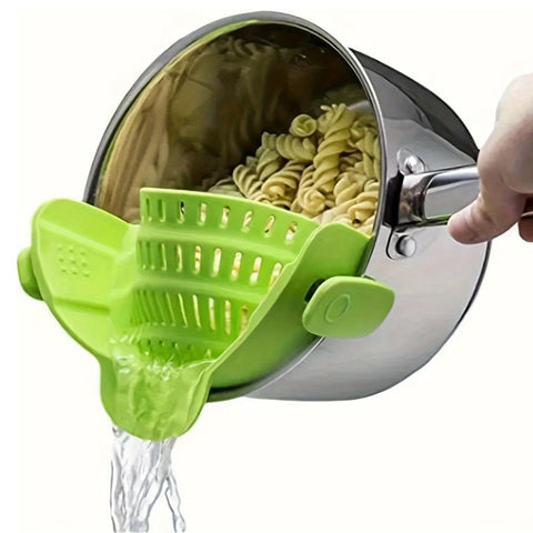 Clip-On Silicone Strainer – Heat-Resistant Kitchen Drain Tool