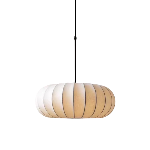 Verona Silk Pendant Light – Elegant Fabric Shade Hanging Ceiling Lamp for Living Room & Bedroom