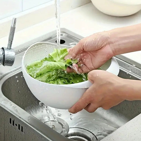 Terra Flow Wash & Drain Colander – Modern Kitchen Strainer Bowl