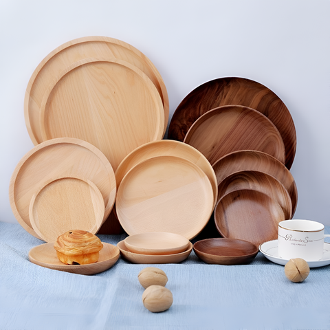 Handcrafted Walnut Wood Plate – Natural Wooden Serving Board