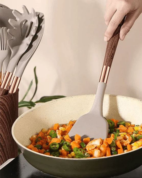 Non-Stick Wooden Kitchen Utensil Set