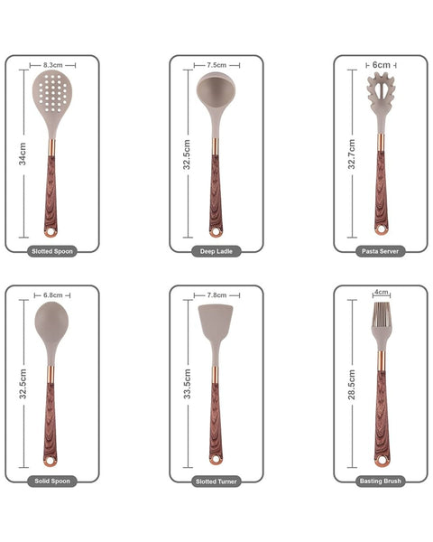 Non-Stick Wooden Kitchen Utensil Set