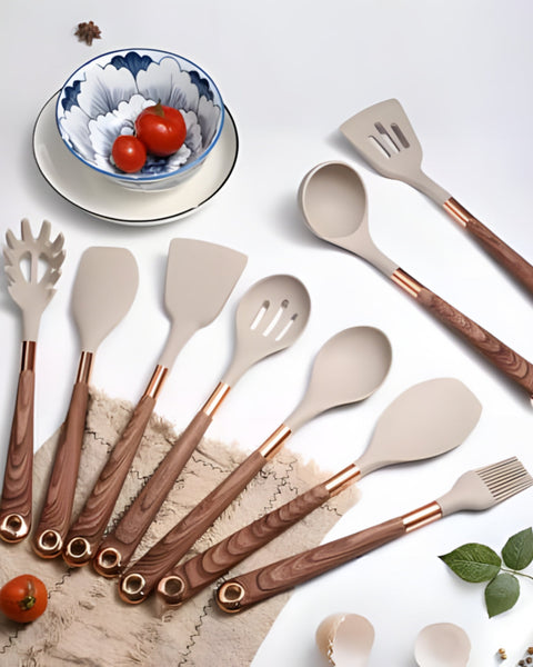 Non-Stick Wooden Kitchen Utensil Set